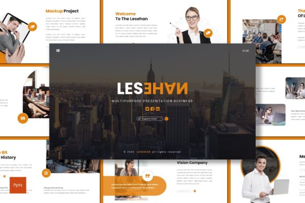 公司报告PowerPoint演示模板 Lesehan – Business Powerpoint Template