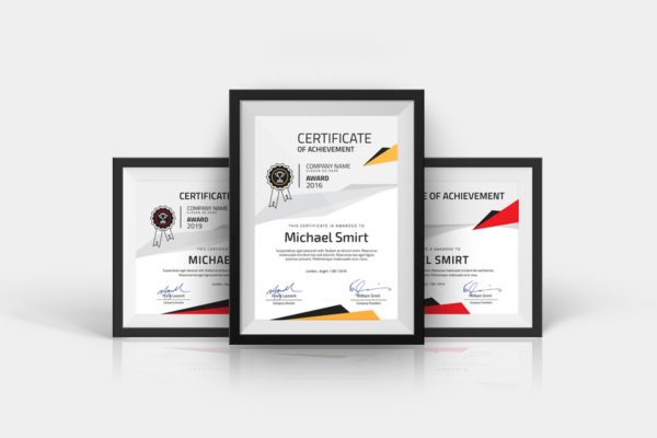 现代产品证书/产品授权证书/培训证书设计模板 Modern Certificates