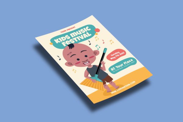 儿童音乐节传单模板 Kids Music Festival – Flyers Template