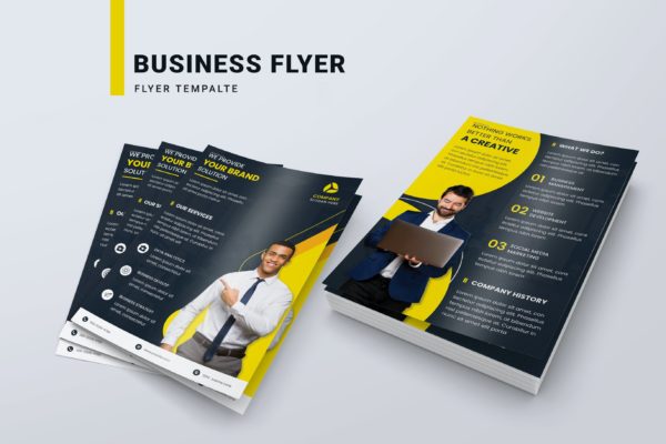 商业解决方案海报传单设计模板v1 Business Solution Flyer Template