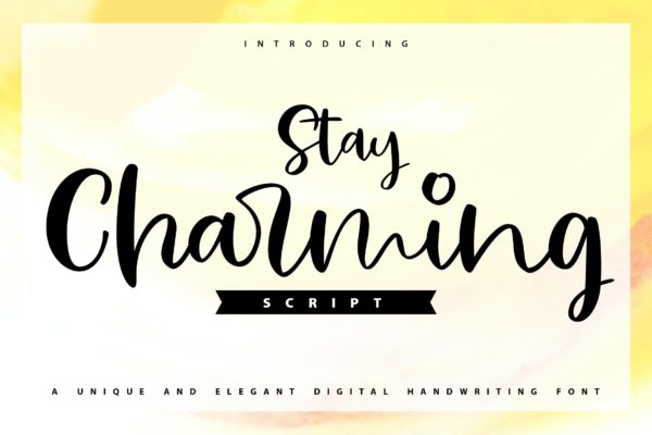 迷人书法风格笔迹字体 Stay Charming | Script Handwriting Font