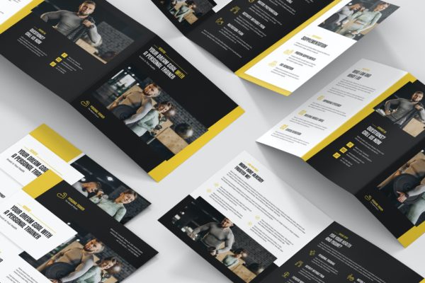 私人健身教练广告手册模板集 Personal Trainer – Bundle Brochures Print Template