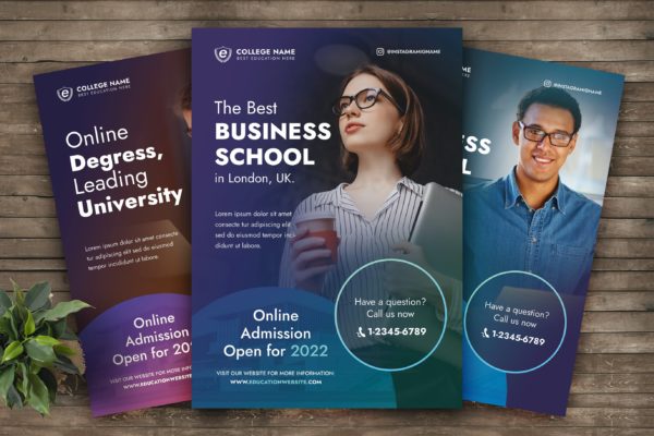商业培训教育传单模板下载 Education Flyer Template