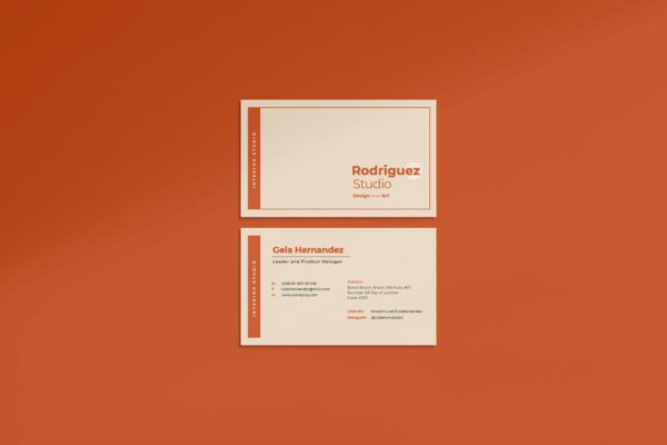 室内设计工作室名片模板 Interior Studio Business Card