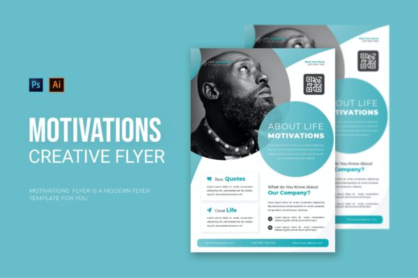 创意企业公司宣传单素材 Life Motivations – Flyer