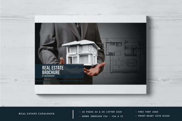 房地产主题目录/杂志画册设计模板 Real Estate Catalogue / Brochure