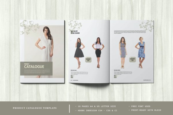 服装产品目录/宣传册设计模板 Product Catalogue / Brochure Template