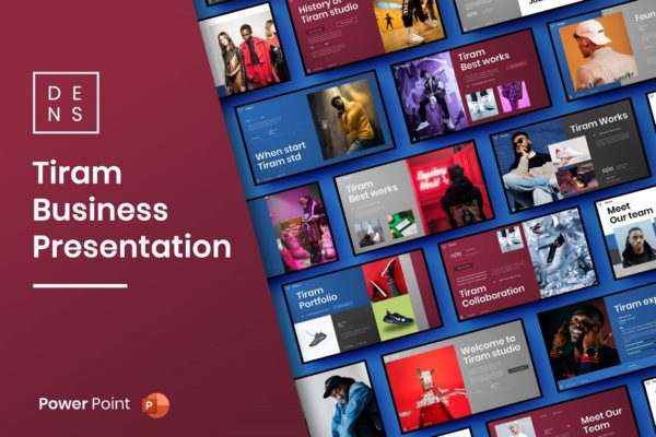 时尚服装展示PPT幻灯片模板素材 Tiram – Business PowerPoint Template