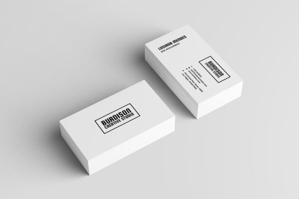 极简黑白风格企业名片设计模板 Business Card