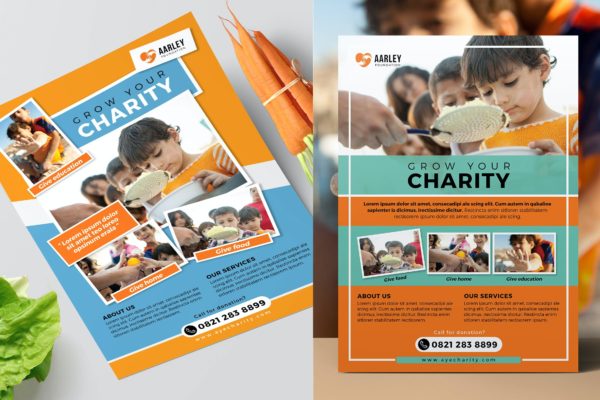 公益慈善活动海报模板下载 Charity Flyer