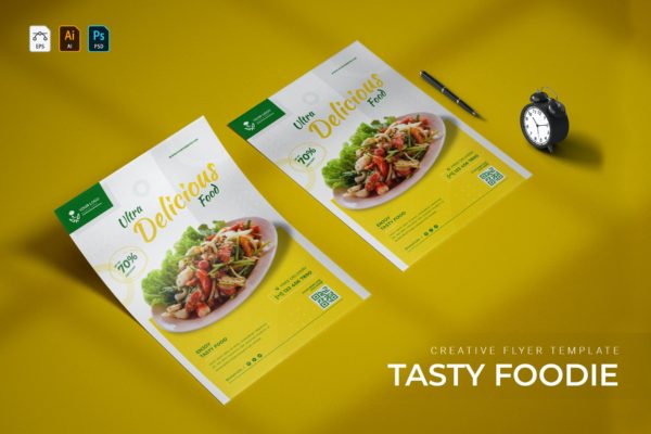 美味美食海报设计 Tasty Foodie | Flyer