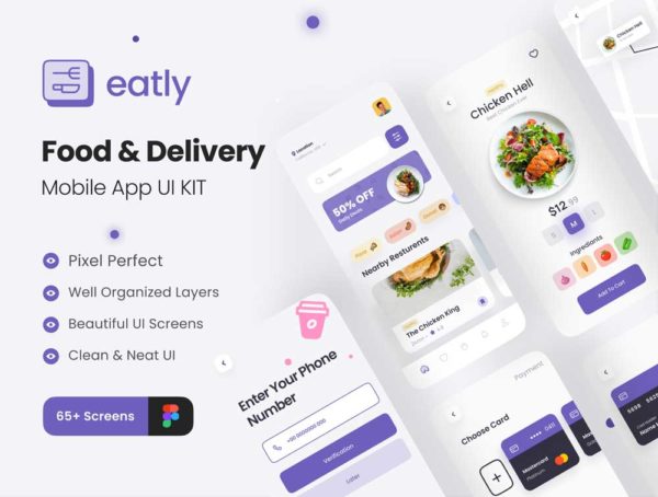 设计森林下午茶：高级食品配送/送餐App应用程序 UI 套件