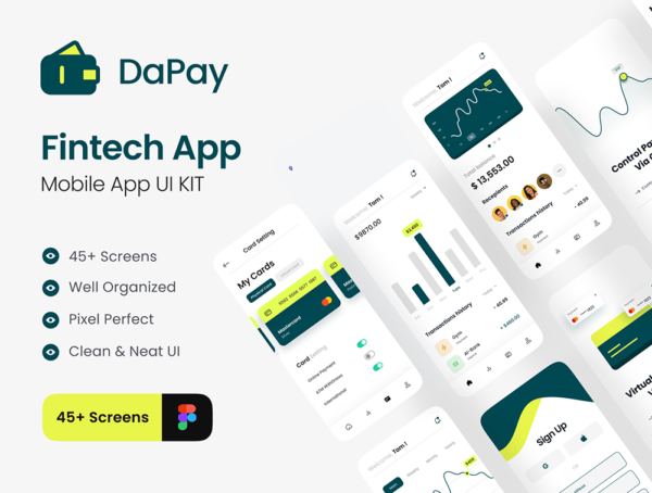 设计森林下午茶：金融科技移动App应用程序 UI 套件