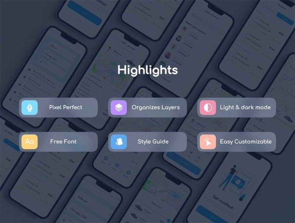 设计森林下午茶：出租车预订/拼车App应用程序UI套件