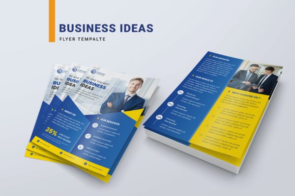 商业主题创意海报传单模板 Business Ideas Flyer Template