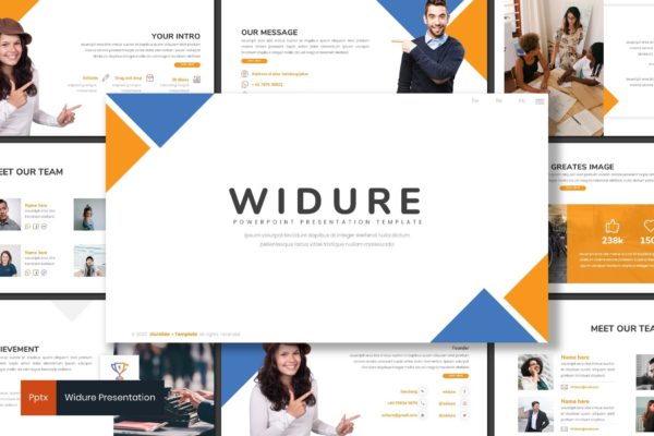 现代风格公司策略分析PPT模板 Widure – Modern Powerpoint Template