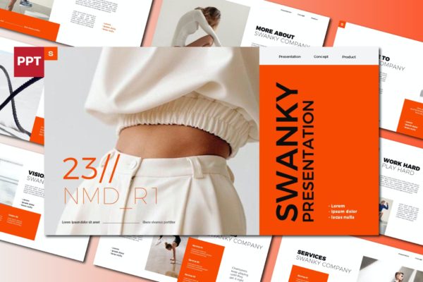 运动健身推广Powerpoint幻灯片模板 Swanky Powerpoint Template