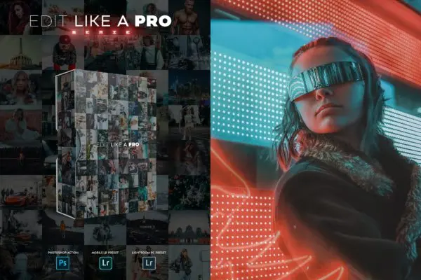 科幻霓虹灯效果PS动作＆LR预设 Edit Like A PRO 4th – Photoshop & Lightroom