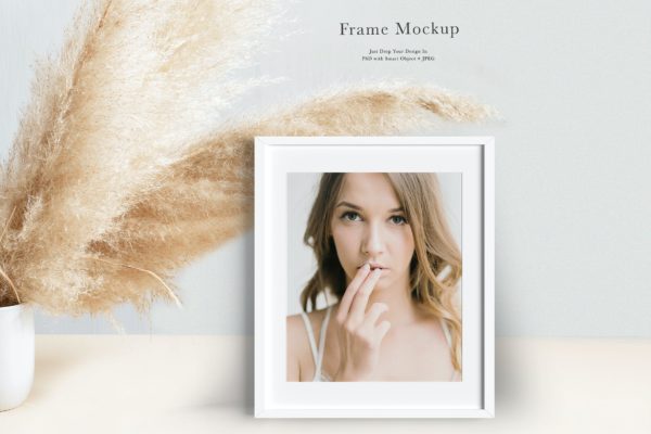现代波西米亚风画框/相框样机模板 Frame Mockup #1174