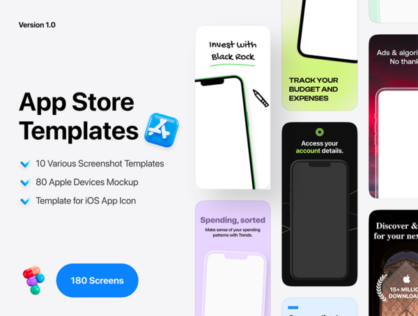 设计森林下午茶：App Store应用商店样机模板