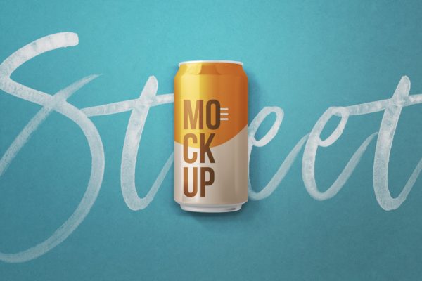 汽水易拉罐包装设计样机 Soda Can Mockup