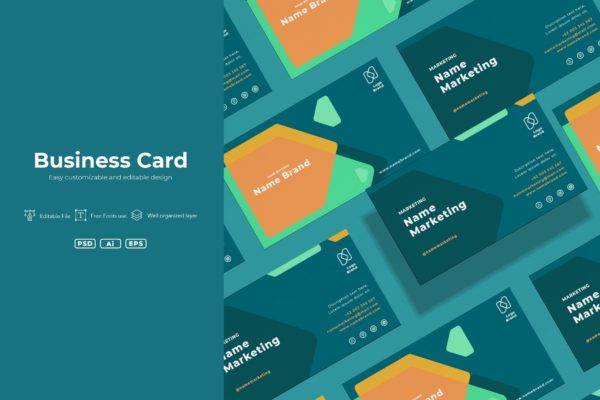 市场营销企业名片设计模板v7 SRTP – Business Card.v07