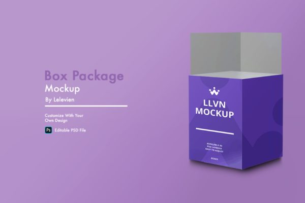 产品纸盒外观包装设计样机模板 box package mockup