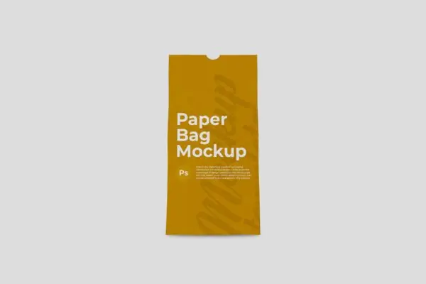 零食纸袋包装设计样机 Paper Bag Mockup