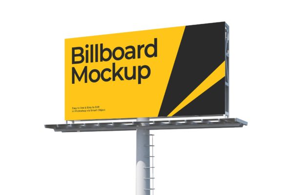 城市公路道路巨型广告牌设计样机模板v2 Billboard Mockup