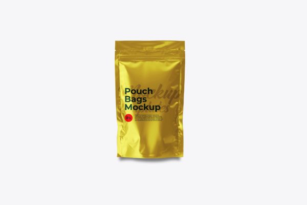 封口铝箔袋零食包装设计样机v7 Pouch Bags Mockup