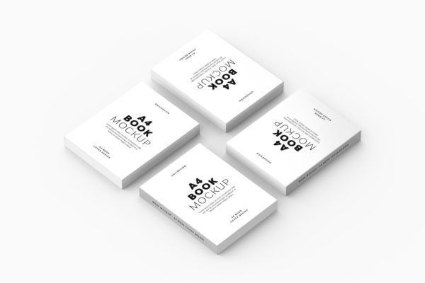 A4尺寸书籍设计展示效果图样机v7 A4 Book Mockup