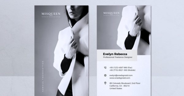 现代极简主义风格自由设计师名片设计模板v08 Modern Minimalist Business Card Vol. 08