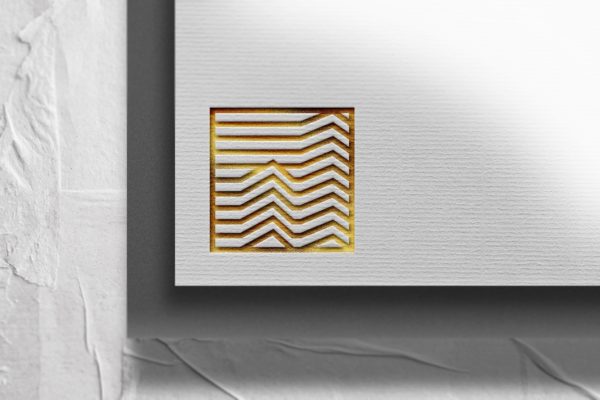 企业品牌VI展示金色压印Logo样机模板v1 Gold Logo Mockup