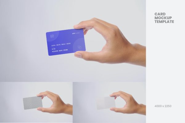 手持信用卡设计样机 Credit Card Business Realistic Mockup