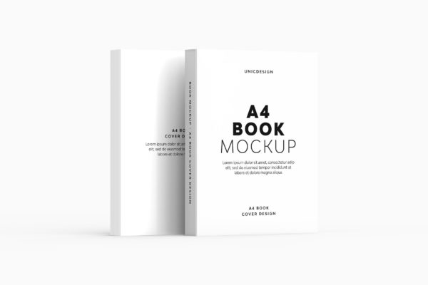 A4尺寸书籍设计展示效果图样机v4 A4 Book Mockup