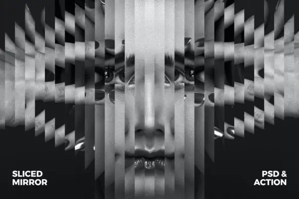 切片镜像Photoshop照片处理动作 Sliced Mirror Photoshop Action