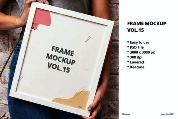 作品展示框架样机模板v15 Frame Mockup Vol.15