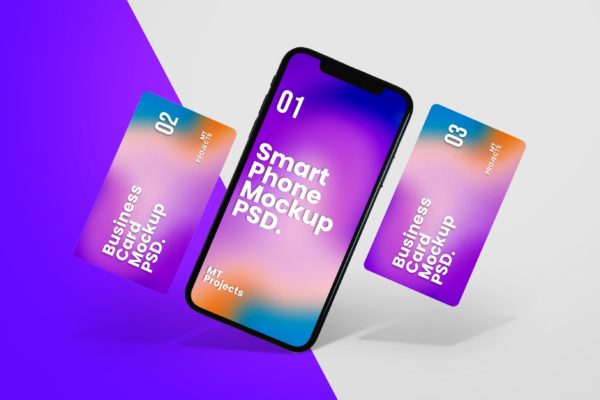 智能苹果手机样机UI设计效果图展示模板v1 Smartphone Mockup