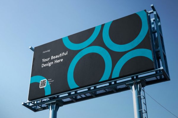 城市公路巨型广告牌设计样机 Billboard Mockup