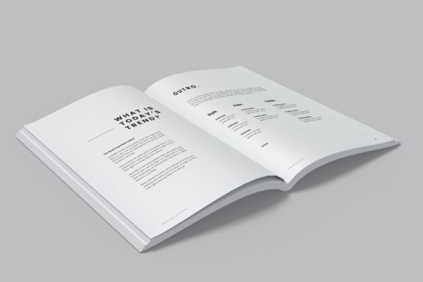 杂志内页设计效果图样机模板 Magazine Inside Page Mockup Template