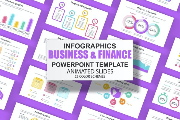 财务信息图表Powerpoint幻灯片模板 Finance Infographics Powerpoint Slides Template