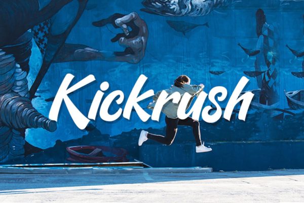 具有前卫字符的现代手写字体设计 Kickrush – Sport Handwritten Font