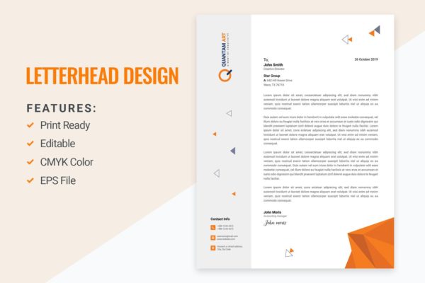 企业品牌文具信纸设计模板 Letterhead Design