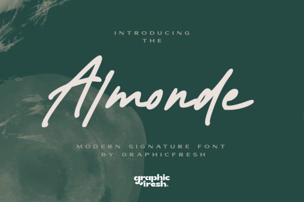 现代优雅英文手写签名字体 Almonde – Modern Signature Font