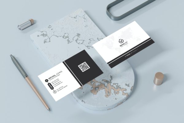 VI文具商务名片设计样机 Minimal Business Visiting Card
