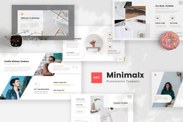 极简风格多用途PowerPoint演示模板 Minimalx – Minimal PowerPoint Template
