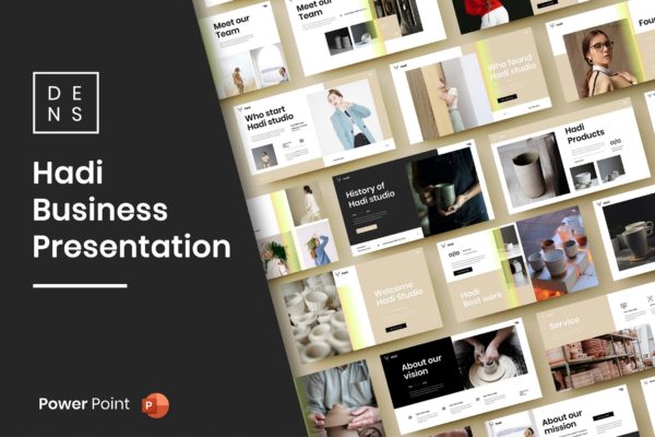 年终总结计划Powerpoint幻灯片模板 Hadi – Business PowerPoint Template