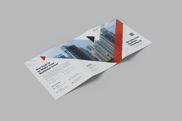 A4三折页小册子外页封面设计样机 A4 Trifold Brochure Outside Mockup