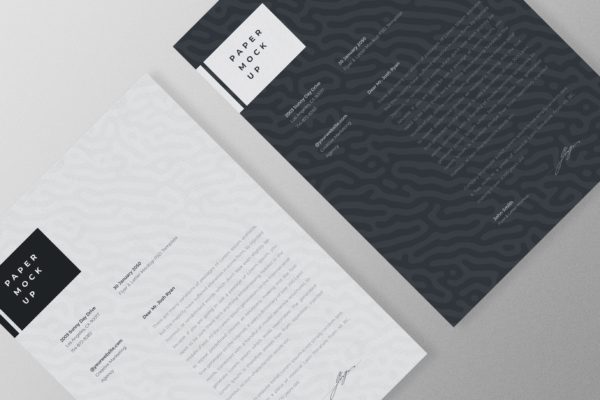 A4规格传单纸张样机 Flyer A4 Paper Mockup
