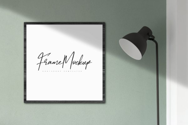 极简黑色框架/画框样机 Minimalist Frame Mockup